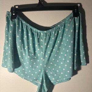 Polka Dot Sleep Shorts - Aqua